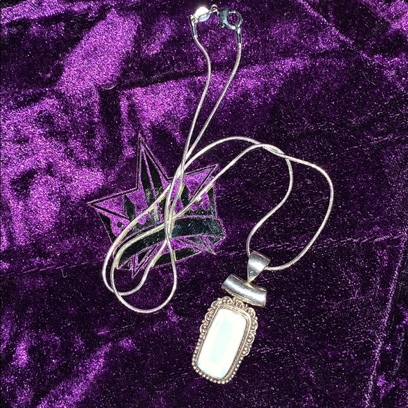 🧿SOLD!!🧿New SS925 Rope Necklace W Silver Opalite - Picture 7 of 16